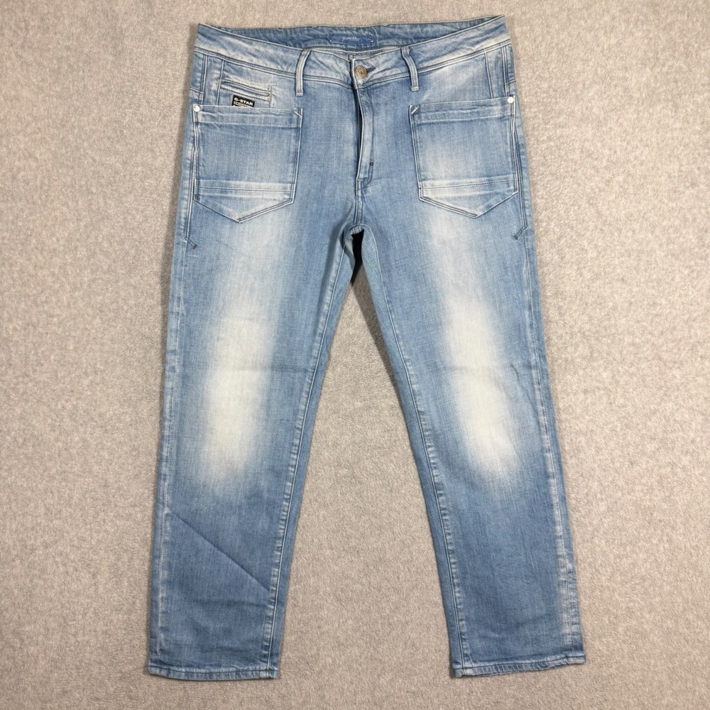 G-Star Raw Low T‎ Kate Tapered Light Wash Blue Denim Jeans 32x28 Womens